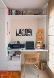 Home Office Pequeno: 20 exemplos! Quarto/Decoração/decoration – Photo: Reprodução