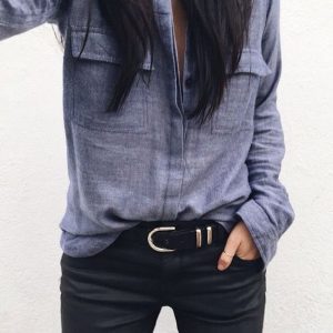 Camisa de botões casual / Tomboy - Blog Bugre Moda / Pinterest / Reprodução 