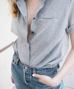 Camisa de botões casual / Tomboy - Blog Bugre Moda / Pinterest / Reprodução 