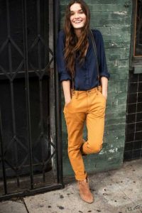 Calça Chino / Tomboy - Blog Bugre Moda / Pinterest / Reprodução 