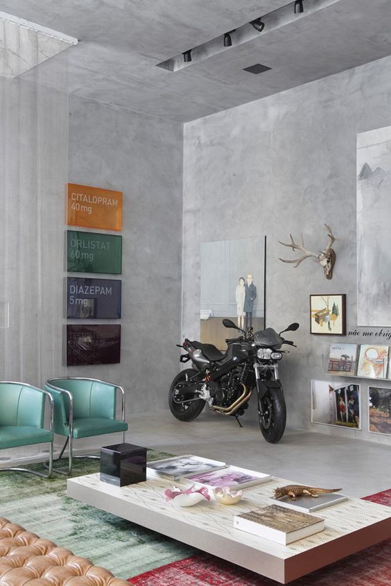 20 ideias de decoração para os apaixonados por motos! Blog Bugre Moda / Imagem: Reprodução 