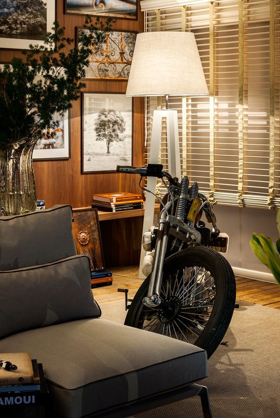20 ideias de decoração para os apaixonados por motos! Blog Bugre Moda / Imagem: Reprodução 