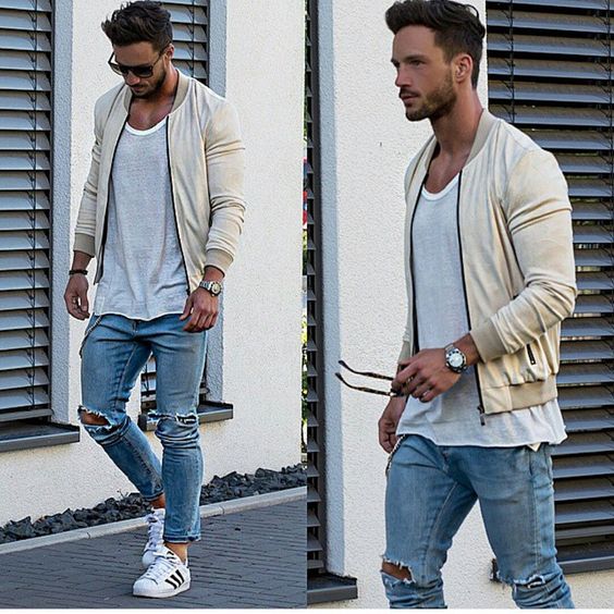 40 Ideias de jaquetas bomber - Moda masculina / Bugre Moda / Imagem: Reprodução