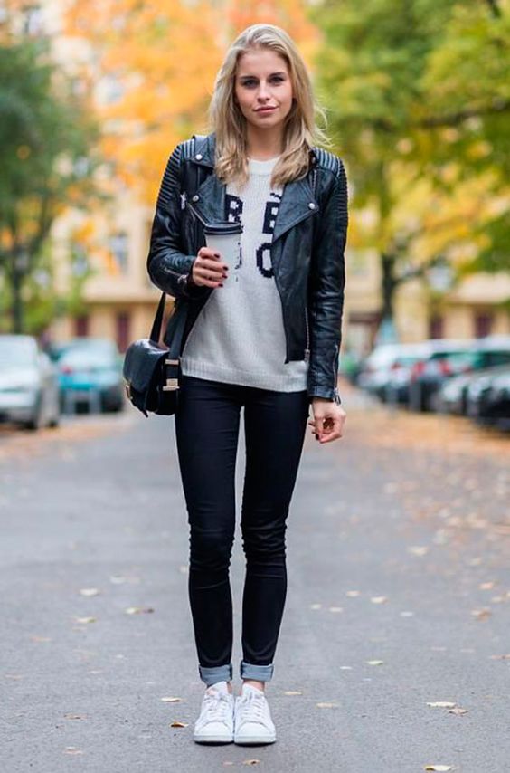 Jaqueta de couro preta / Estilo Tomboy / Blog Bugre Moda / Imagem: Reprodução 