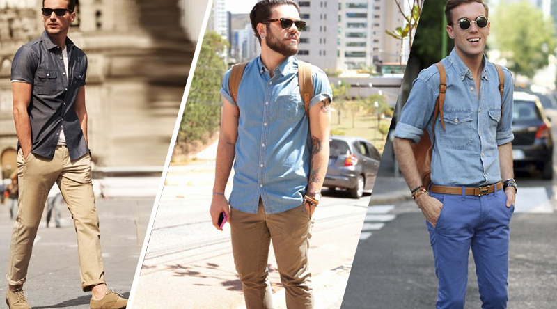 Como usar camisas jeans! Moda Masculina e Tomboy! Imagem: Reprodução 