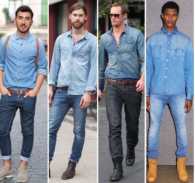 Como usar camisas jeans! Moda Masculina e Tomboy! Imagem: Reprodução 