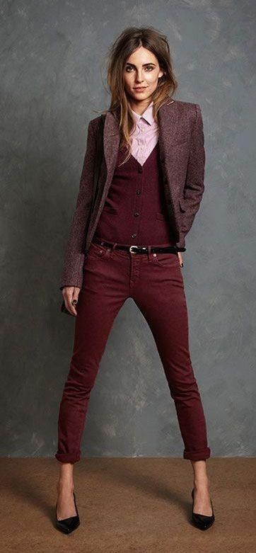 Calça vinho, como usar? 20 exemplos! Moda Masculina e Tomboy! Blog Bugre Moda / Imagem: Reprodução 