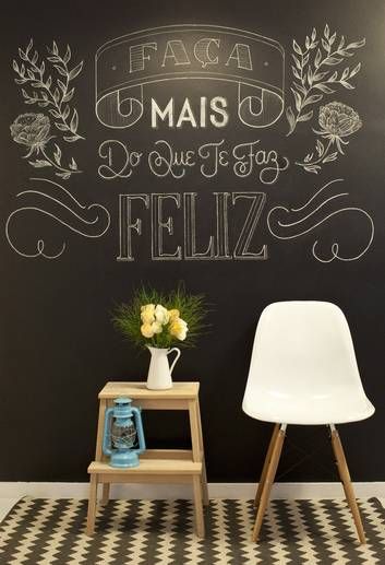 10 ideias de parede de quadro-negro! Decoração! Blog Bugre Moda/ Imagem: Reprodução