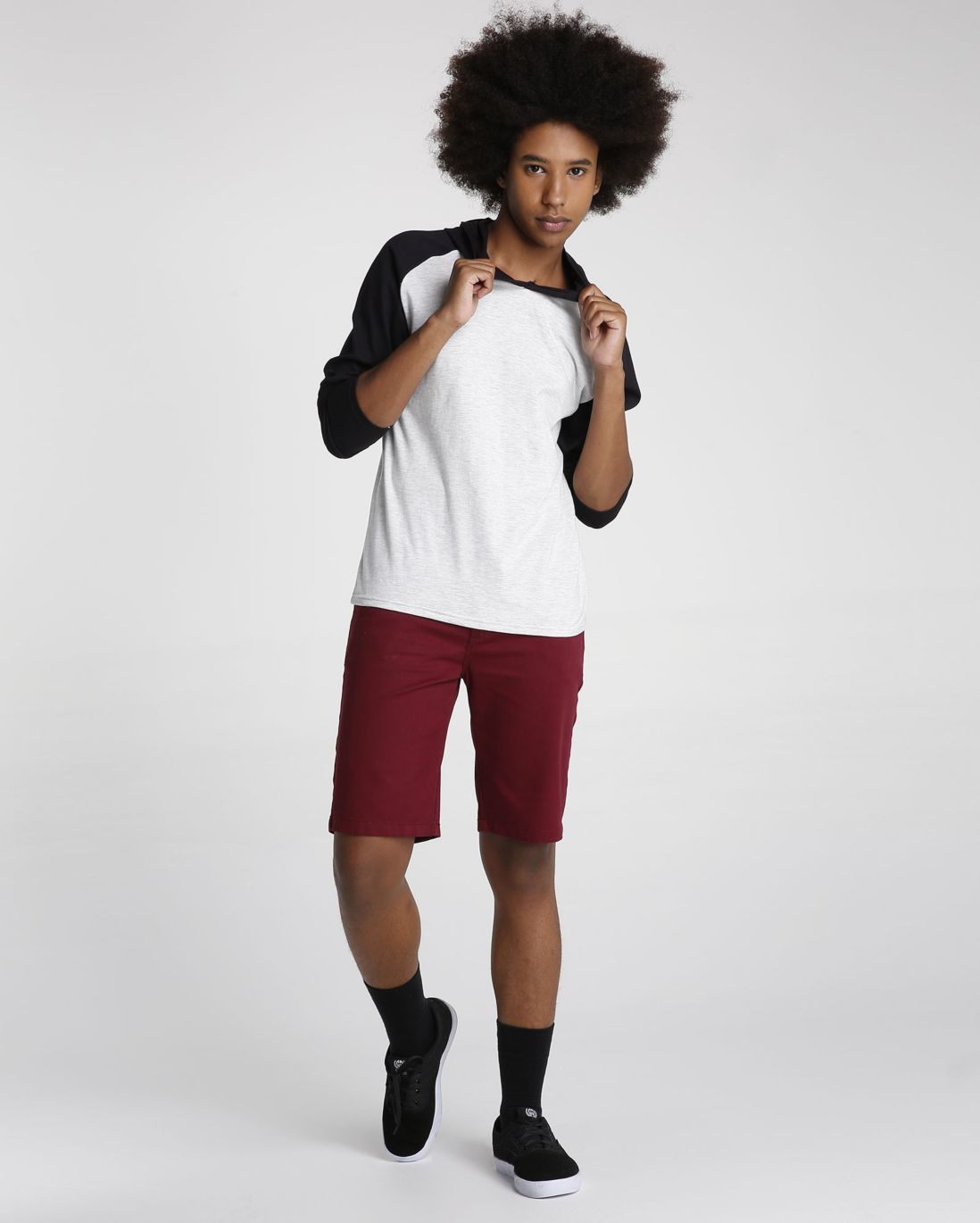 Camisetas Raglan! 15 ideias - Moda Masculina e Tomboy! Imagem: Reprodução 