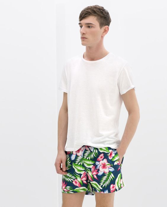 40 Shorts tropicais e/criativos – Moda Masculina/Tomboy