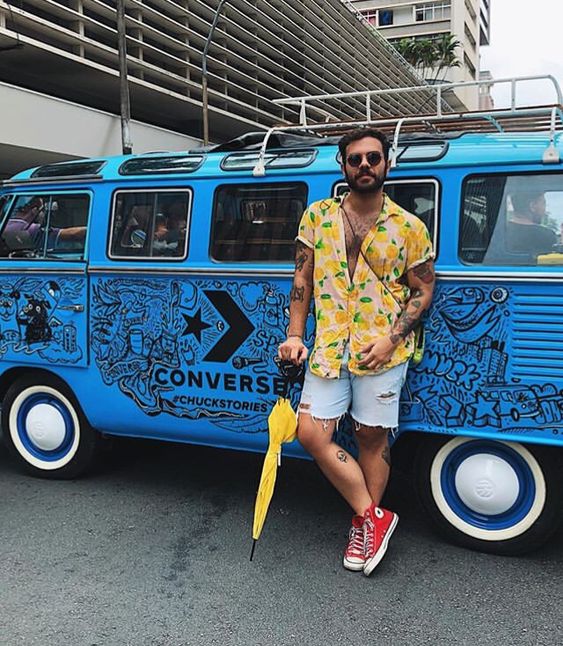 30 ideias de looks para o carnaval 2019! Moda Masculino! Imagem: Pinterest / Reprodução 