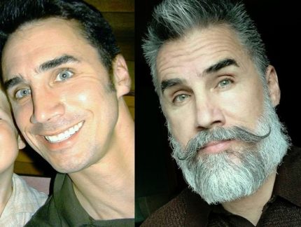 Barba! Antes e depois!  Imagem: Reprodução 