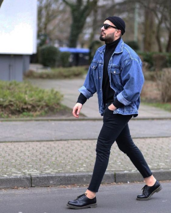 Jaquetas jeans anos 90! Moda Masculina! Imagem: Reprodução 
