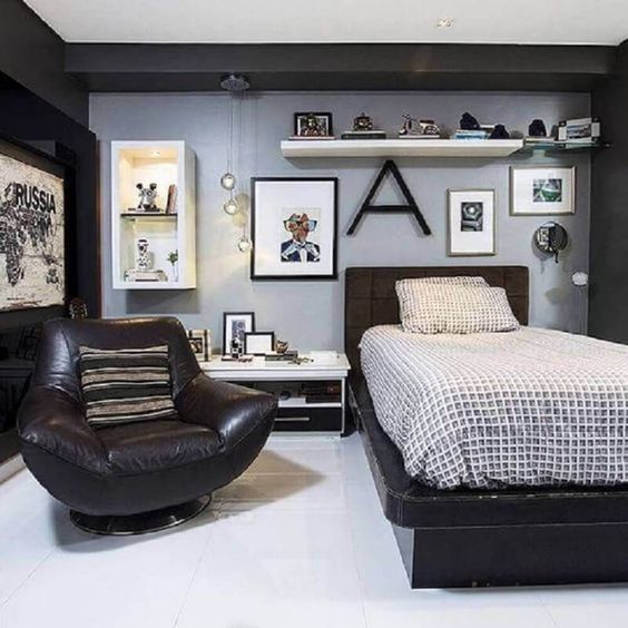 Decoração de quarto masculino: 10 ideias! Imagem: Reprodução 