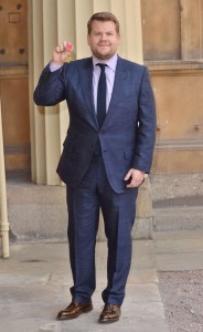 James-Corden-is-presented-with-an-OBE-for-services-to-Drama (1)